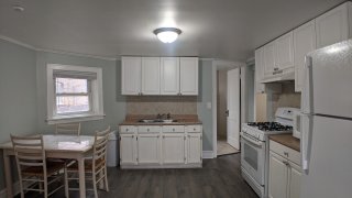 Fully equipped kitchen with your own cabinet and fridge/freezer spaces.